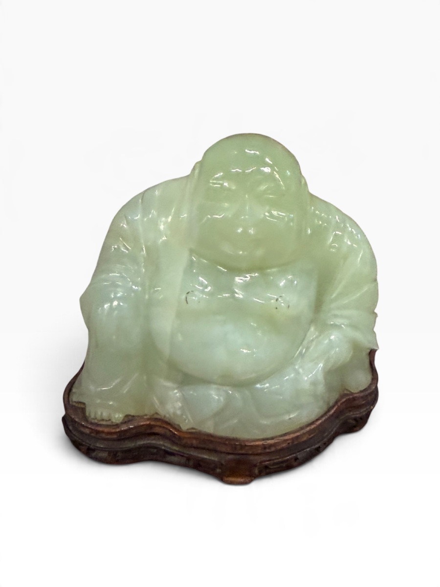 Large Jade Laughing Budai Buddha-photo-3