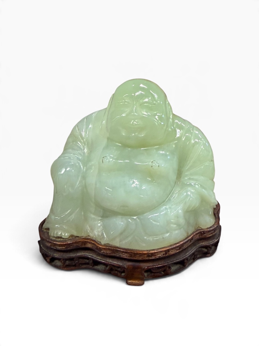 Large Jade Laughing Budai Buddha-photo-3