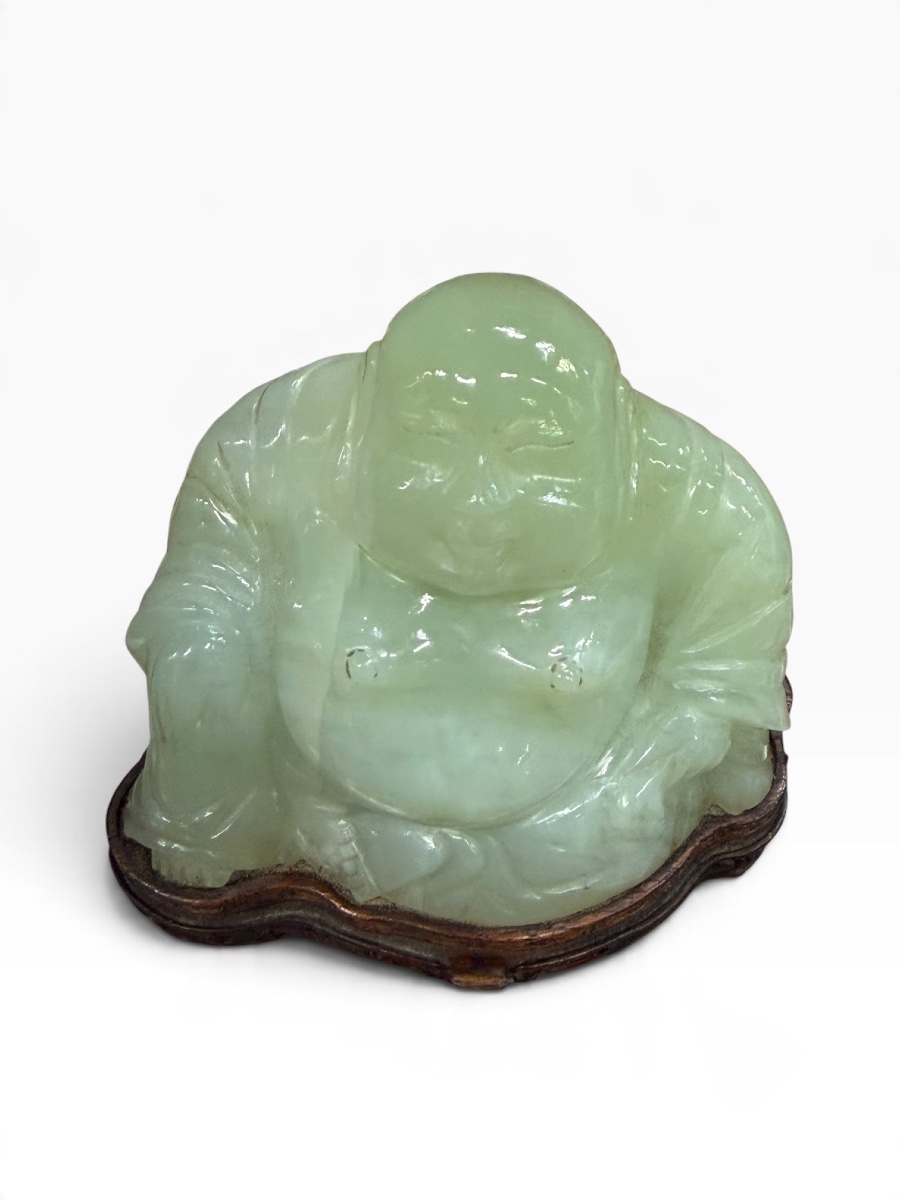 Large Jade Laughing Budai Buddha-photo-4