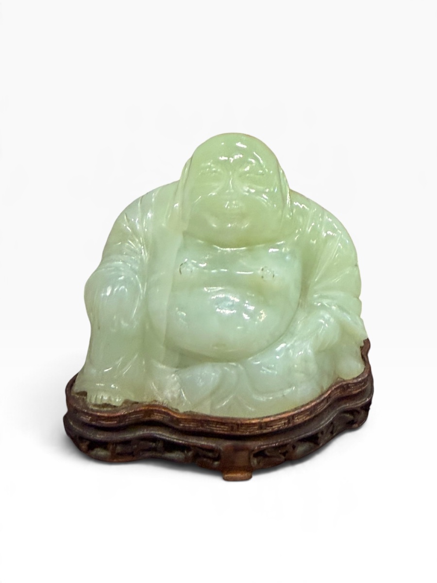 Large Jade Laughing Budai Buddha