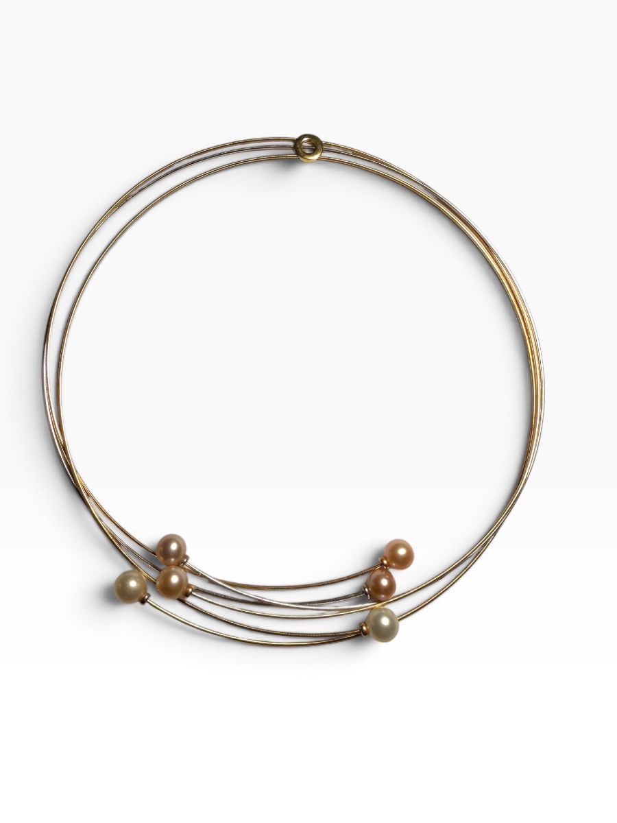 Collier or et perles 