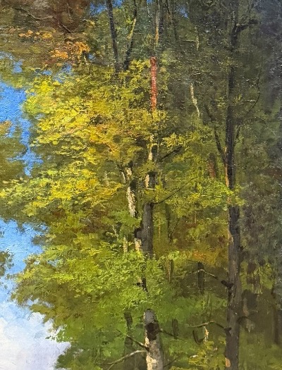 École du XIXeme chevaux dans un bois -photo-6
