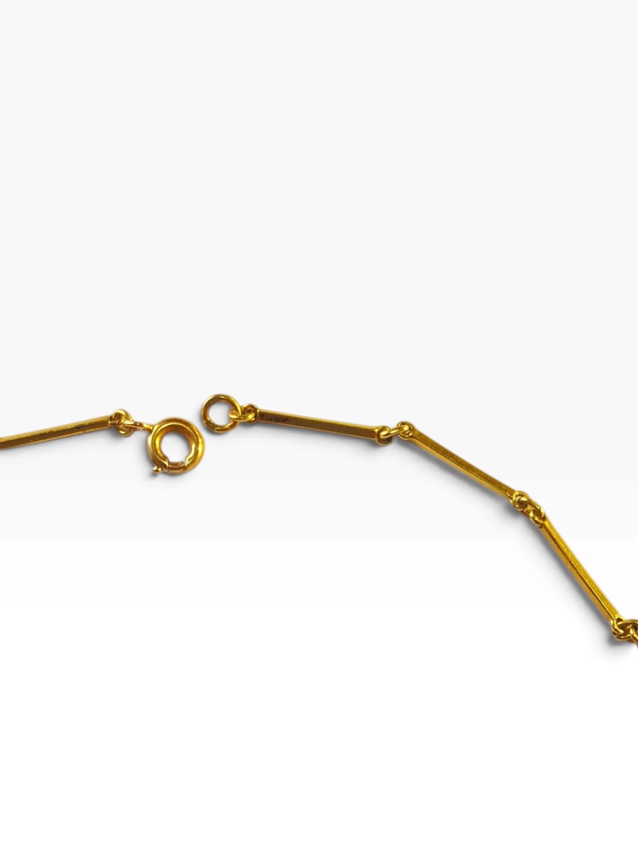 Collier draperie or motif gingko-photo-4