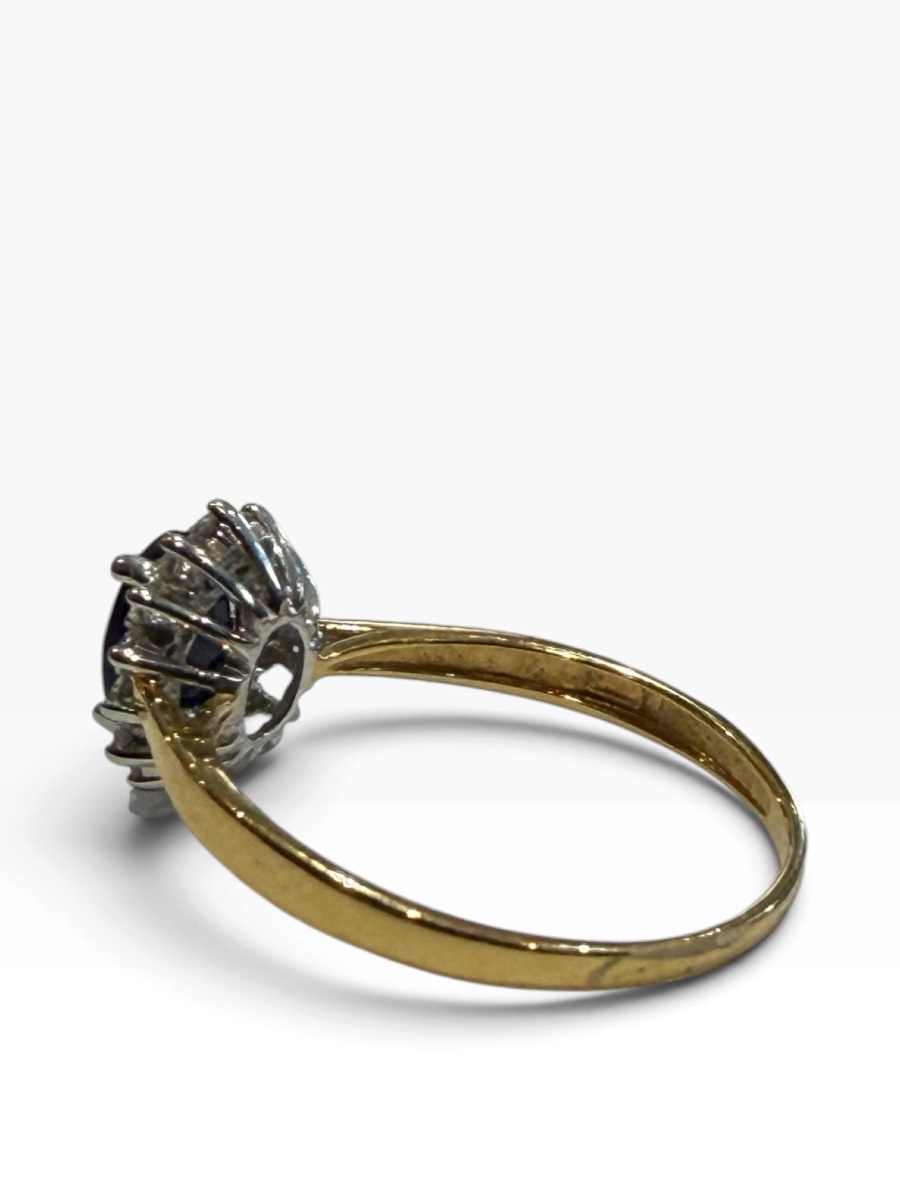 Gold And Sapphire Daisy Ring-photo-5