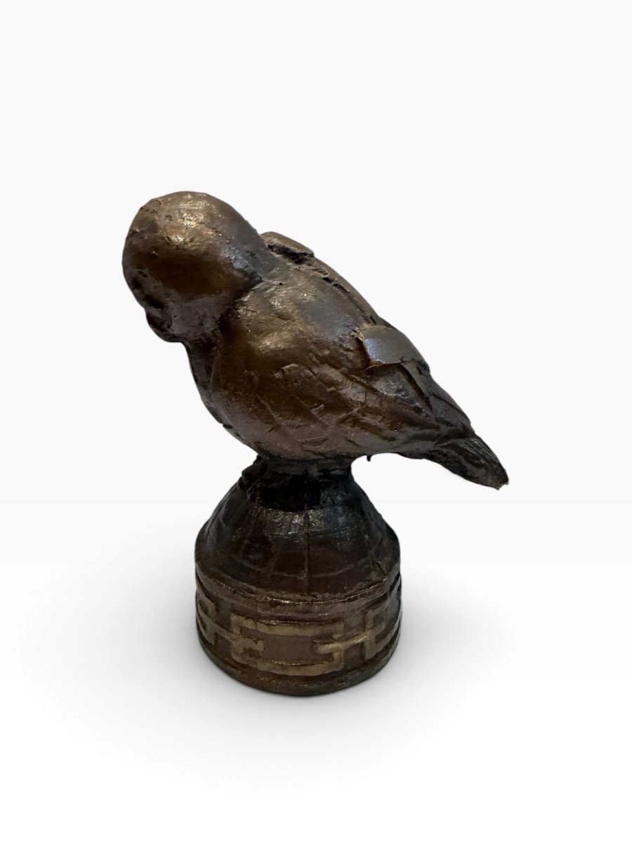 Franc-maçonnerie chouette en bronze -photo-2