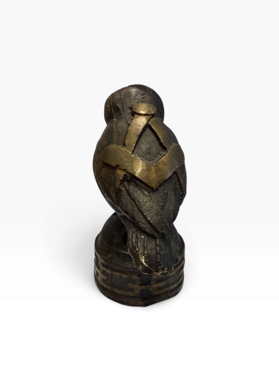 Franc-maçonnerie chouette en bronze -photo-3