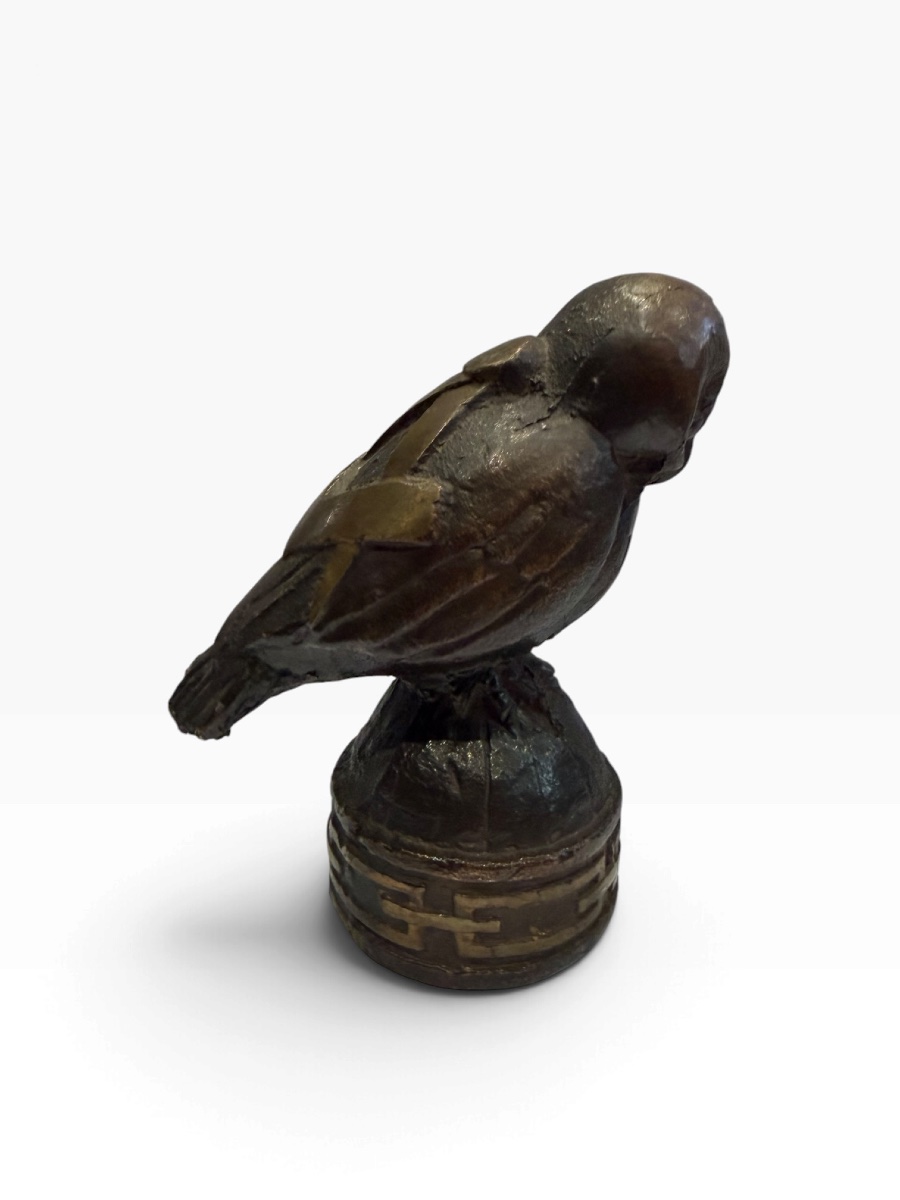 Franc-maçonnerie chouette en bronze -photo-4