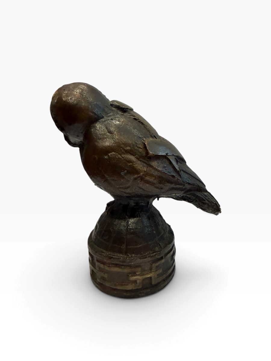 Franc-maçonnerie chouette en bronze -photo-4
