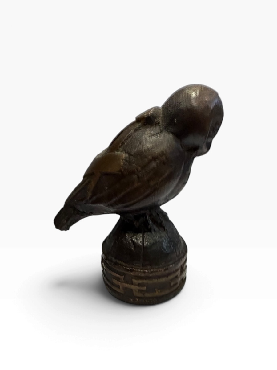 Franc-maçonnerie chouette en bronze -photo-7