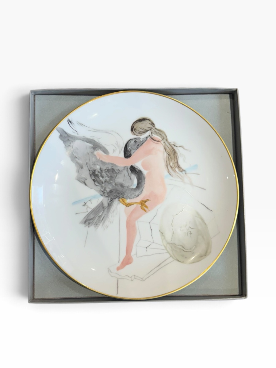 Limoges Salvador Dalí Plate: Leda And The Swan-photo-1