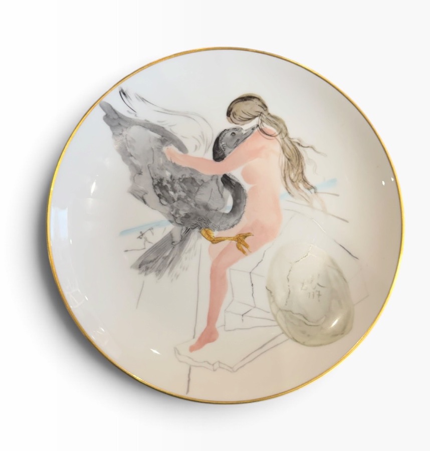 Limoges Salvador Dalí Plate: Leda And The Swan