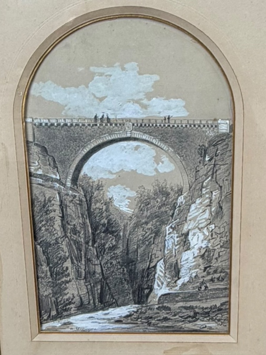 A. Devienne Le pont Napoléon dessin XIXeme-photo-4