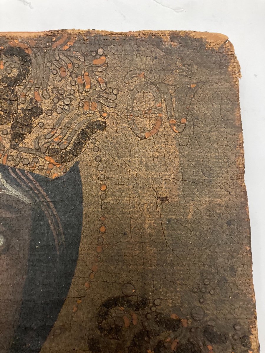 Vierge en Majesté, Huile sur toile, début XVIIIème-photo-2