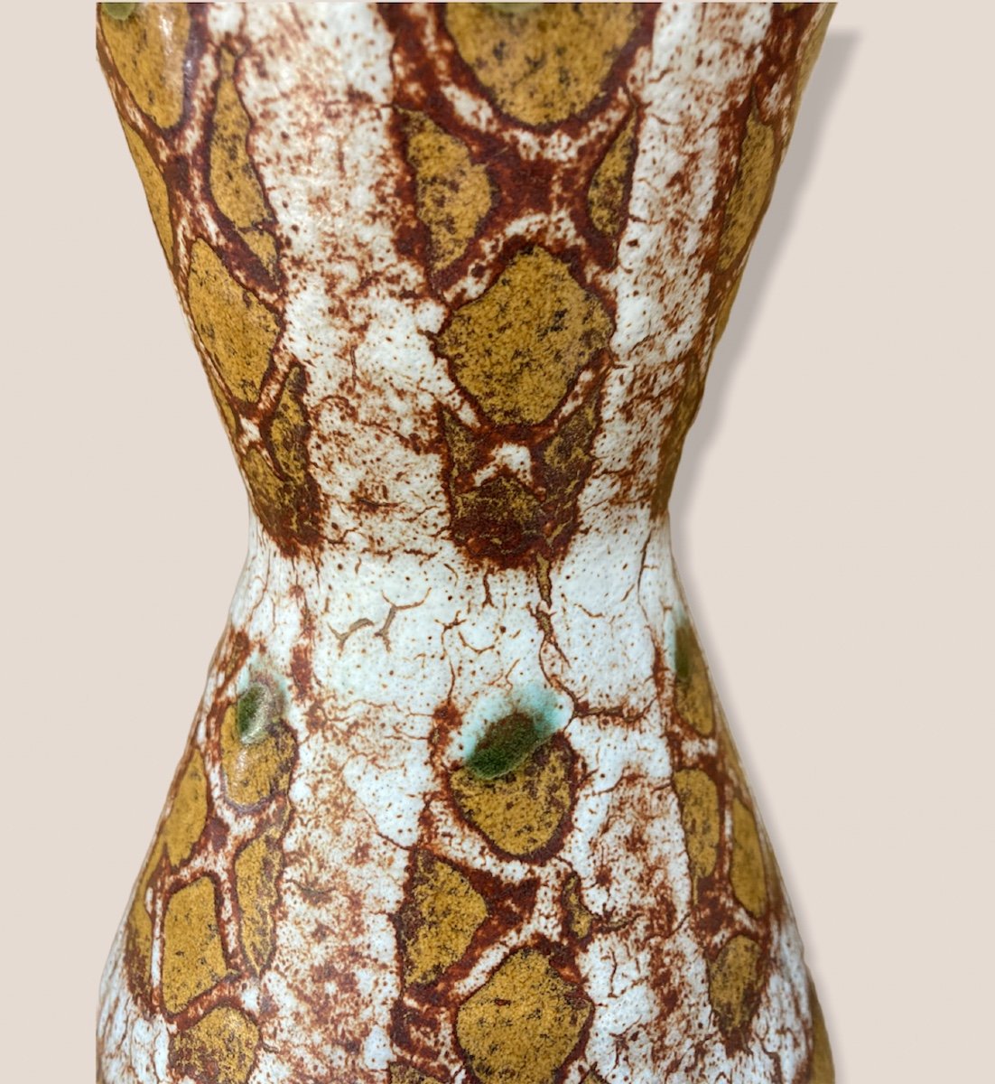 Large Vase 1950-1960 In Glazed Ceramic From West Germany-photo-4
