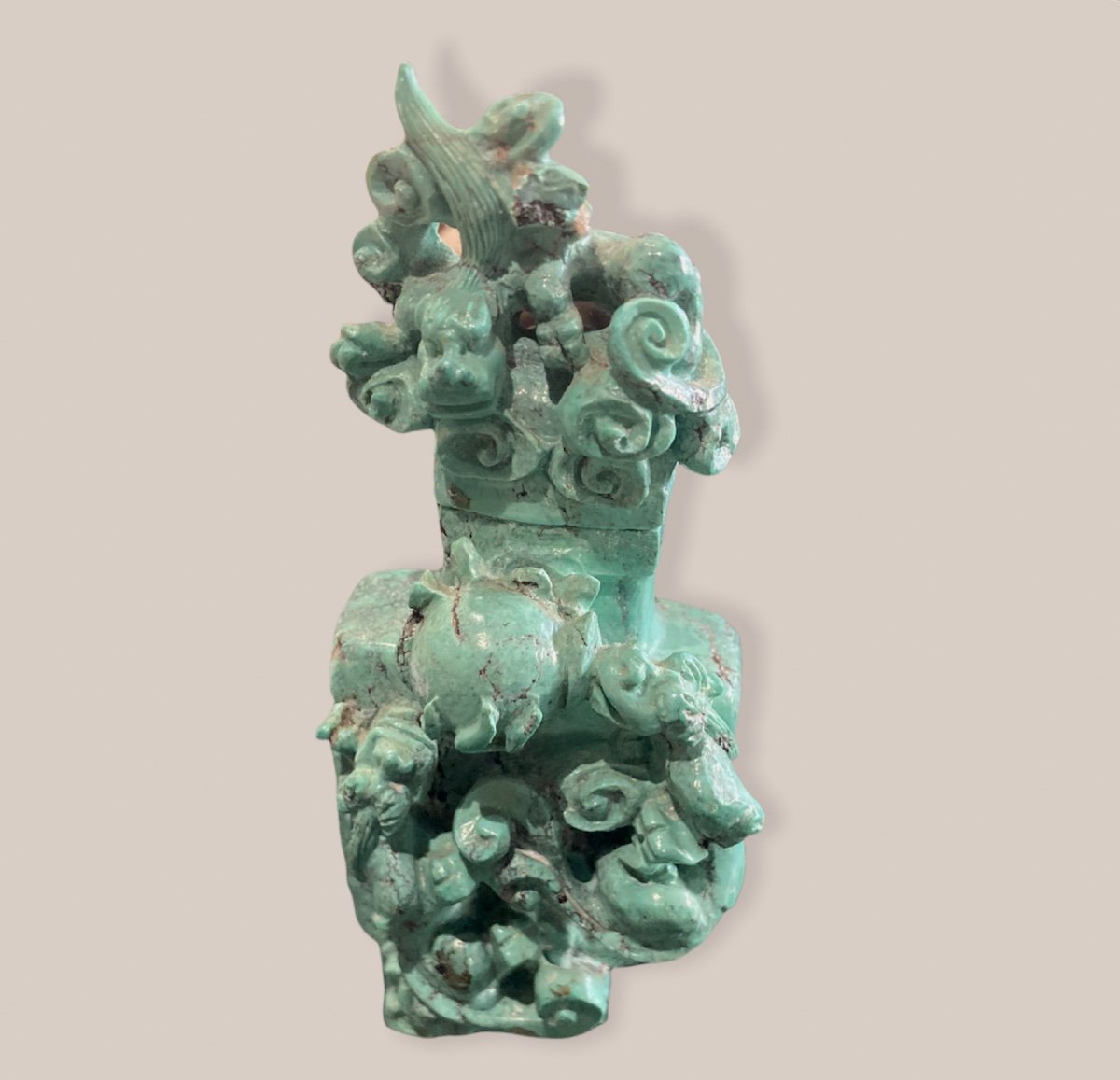 Chinese Covered Pot In Turquoise, Circa 1900