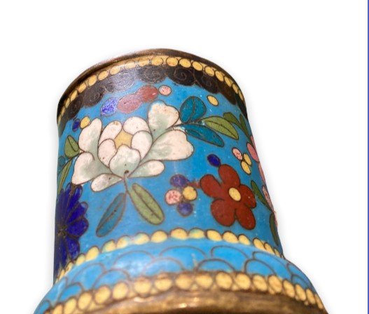 Asian Smoking Kit In Cloisonne Late Nineteenth-photo-1