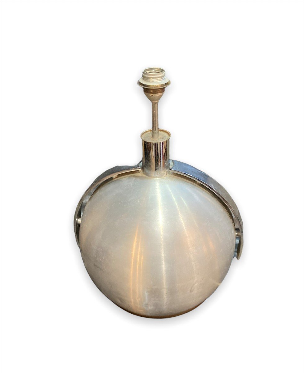 Kappa Modernist Lamp In Brushed Steel Circa 1960-1970 Midcentury-photo-8