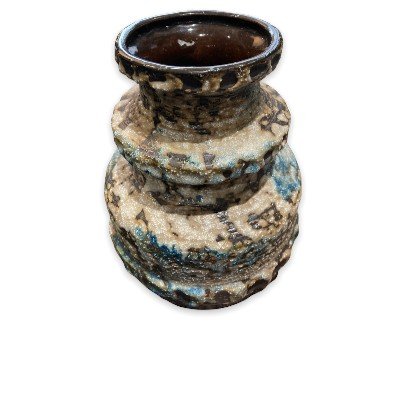 West Germany Important Vase émaillé Et Peint bleu, brun-photo-1