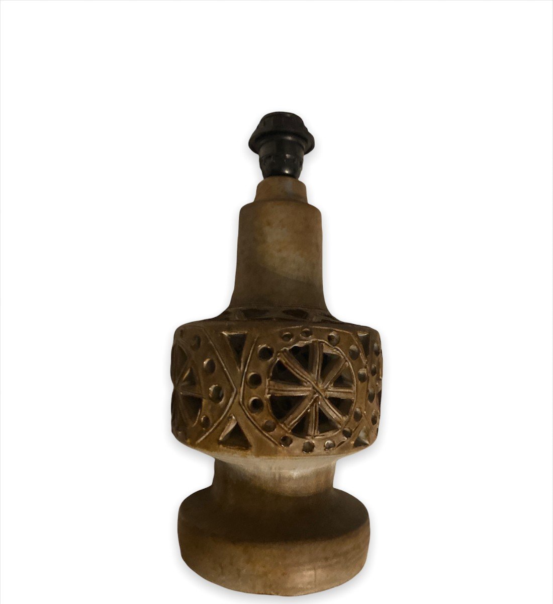 Agnès Escala - Openwork Ceramic Table Lamp-photo-7