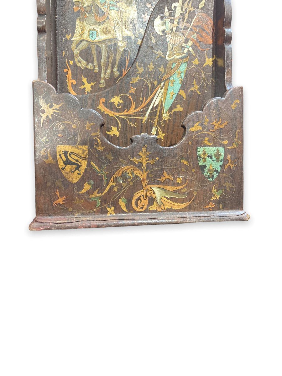 Porte-lettres En Bois Peint époque 1900-photo-3