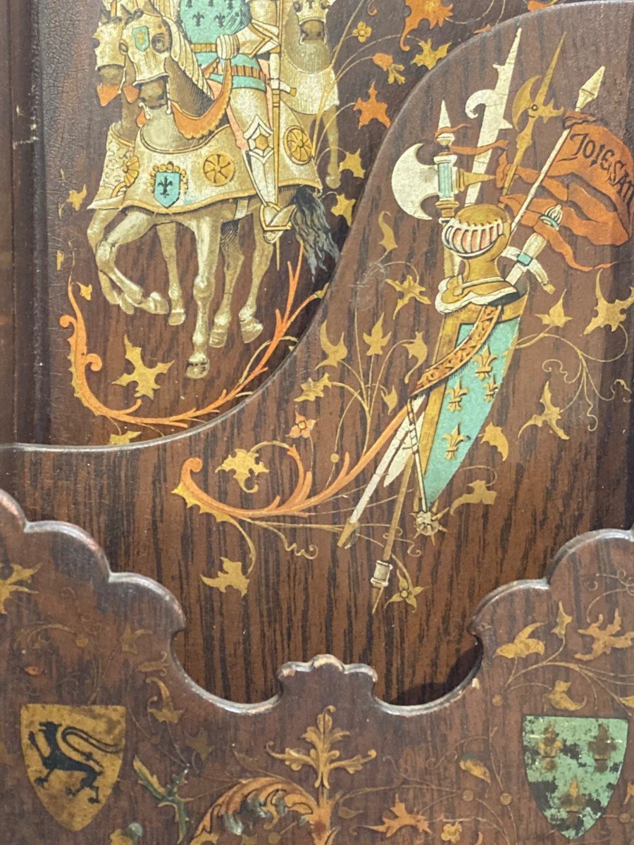 Porte-lettres En Bois Peint époque 1900-photo-6