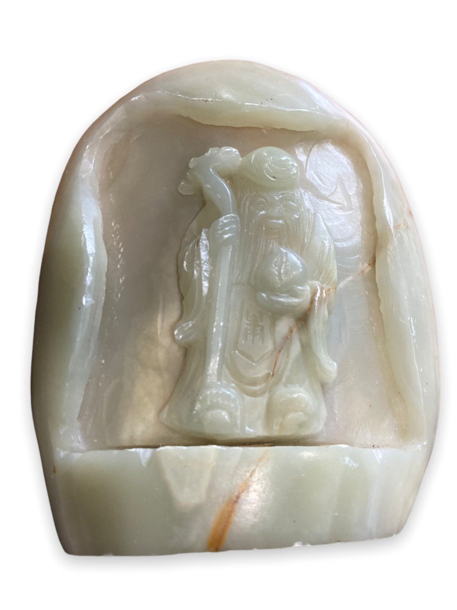Chinese Onyx Hard Stone Statuette