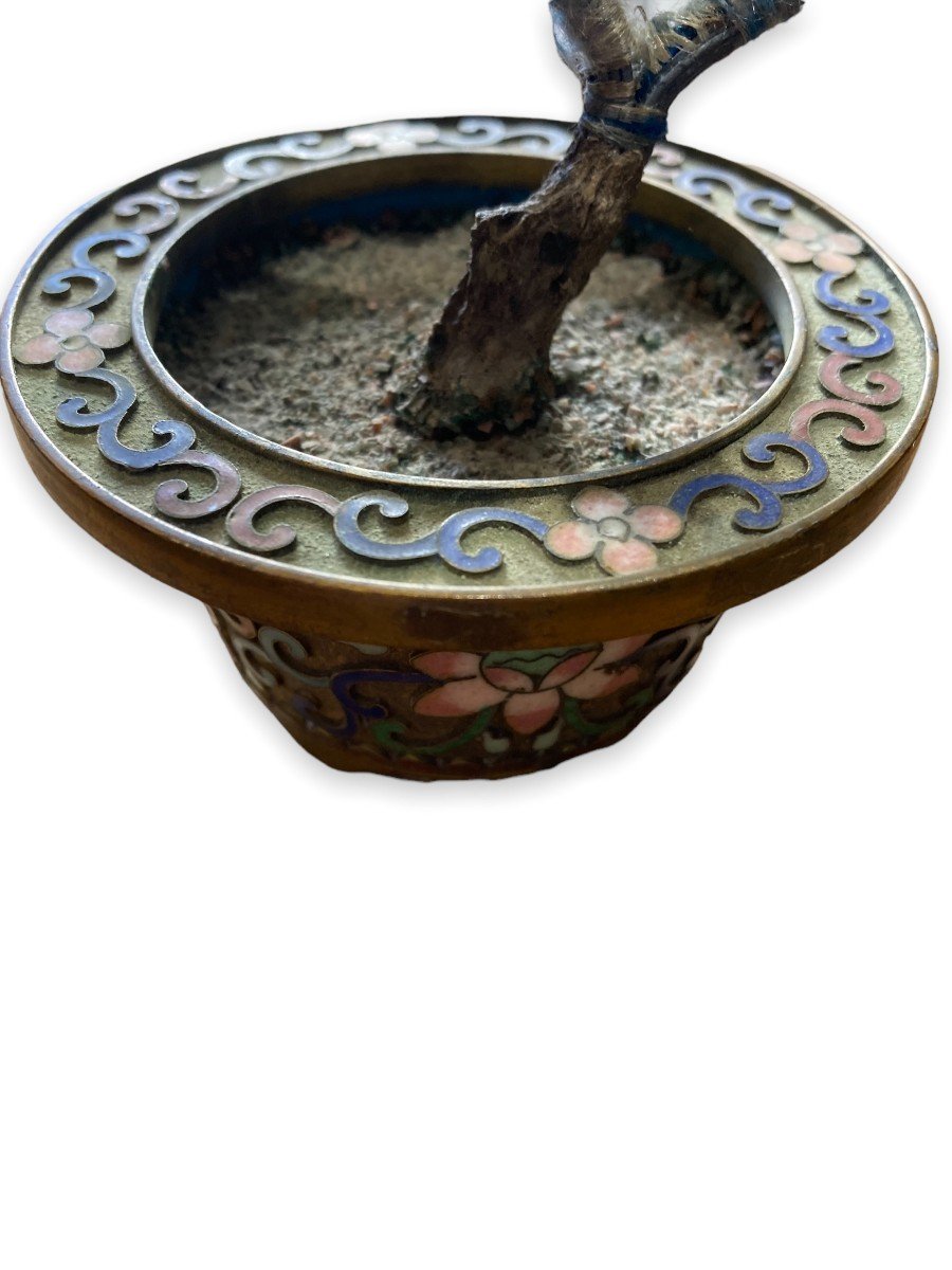 Tree In Hard Stones And Cloisonné-photo-7