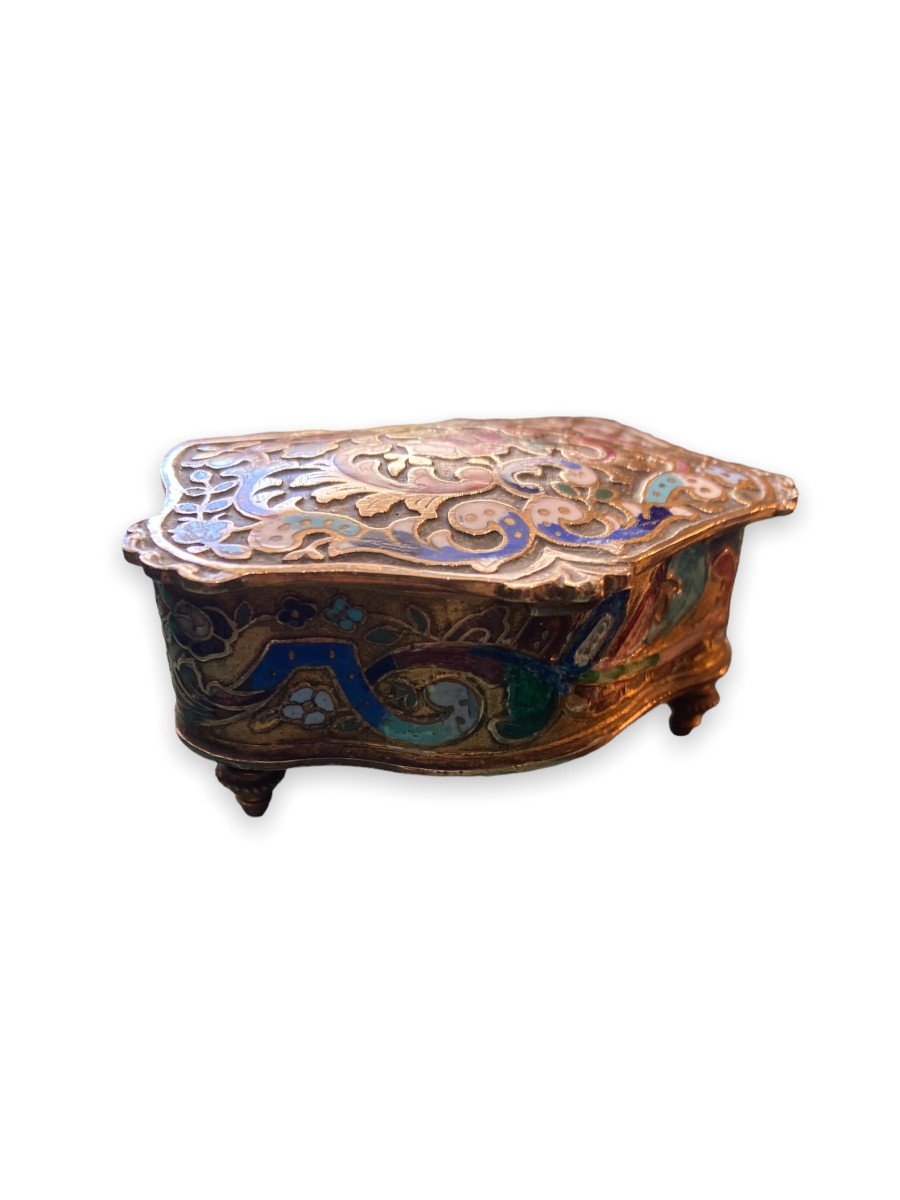 Jewelry Box In Cloisonne Enamels-photo-2