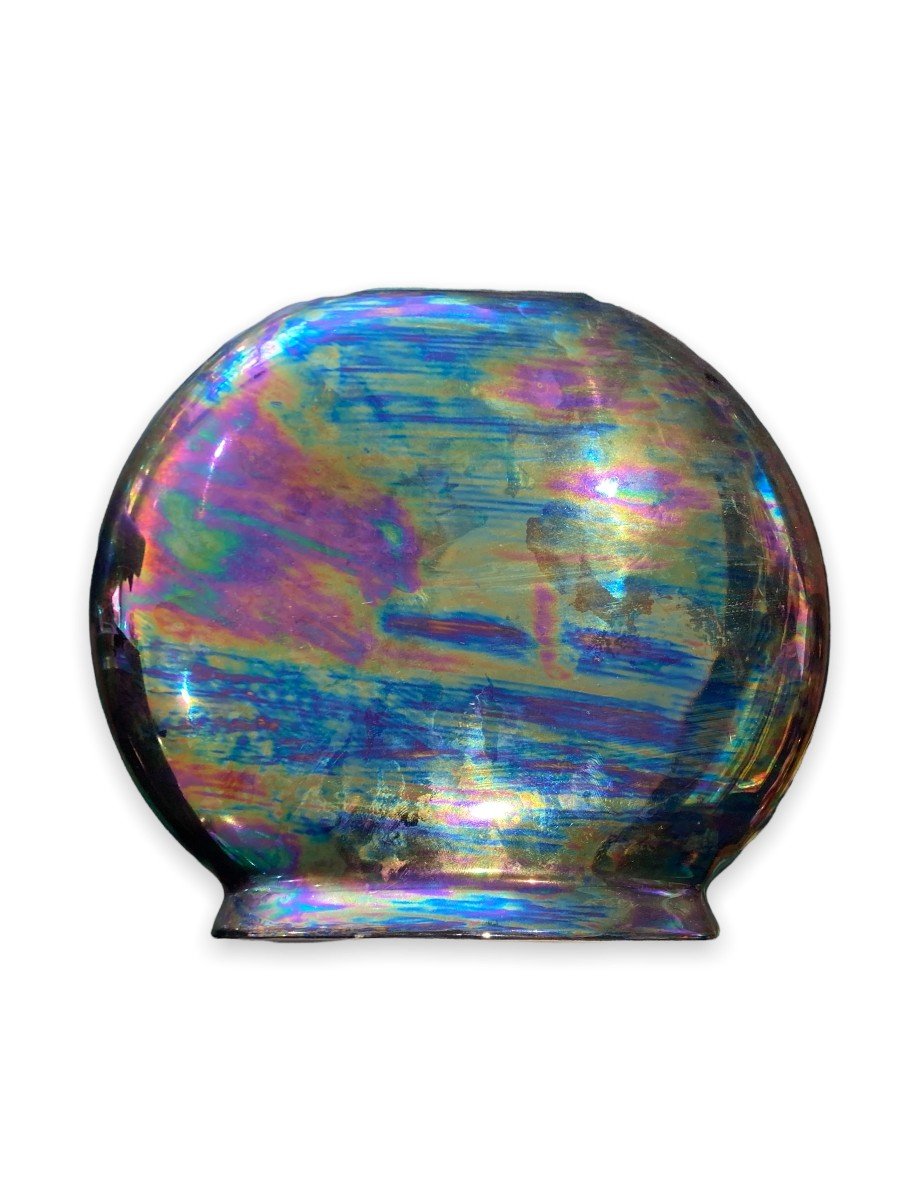 Iridescent Ceramic Round Vase-photo-4