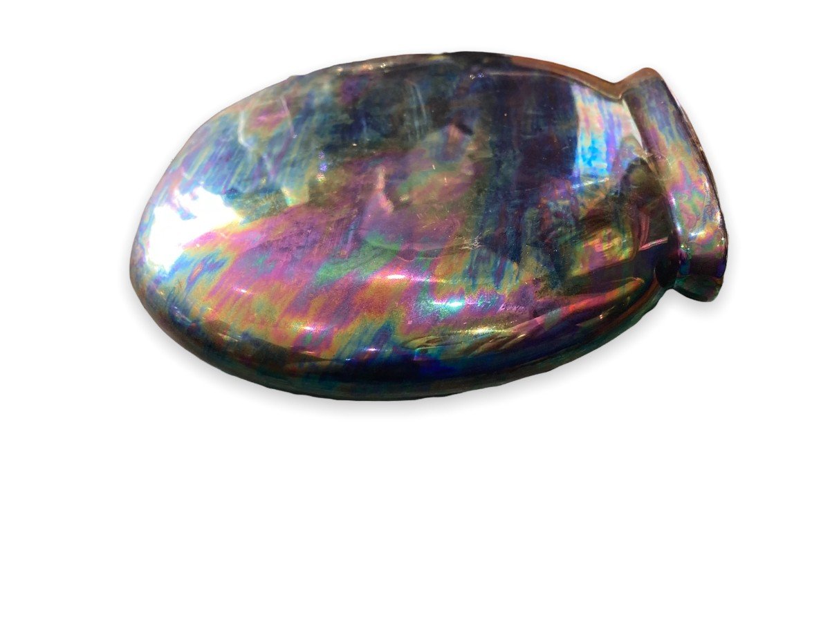 Iridescent Ceramic Round Vase-photo-1