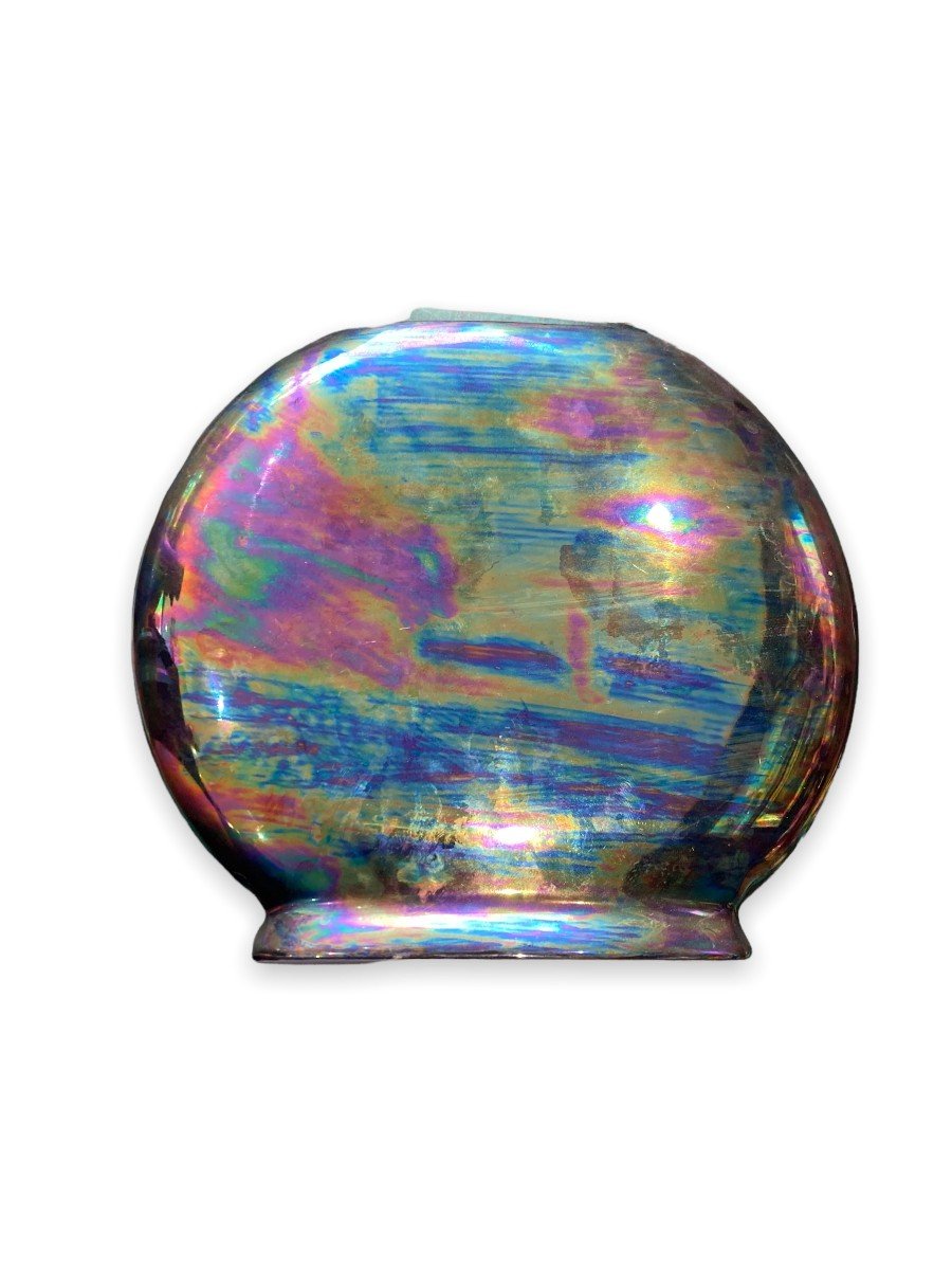 Iridescent Ceramic Round Vase