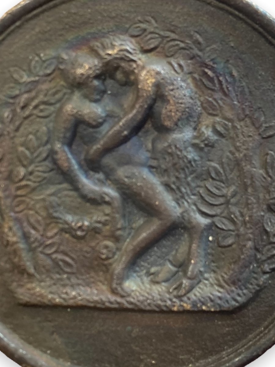 Erotica Médaille en Bronze Satyre-photo-4