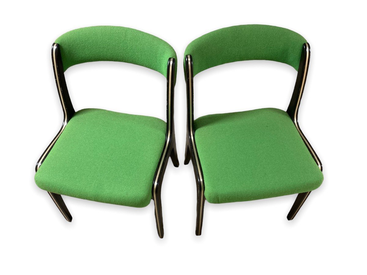 Set Of Four Design Chairs In The Style Of Steiner, Albini And Baumann-photo-8