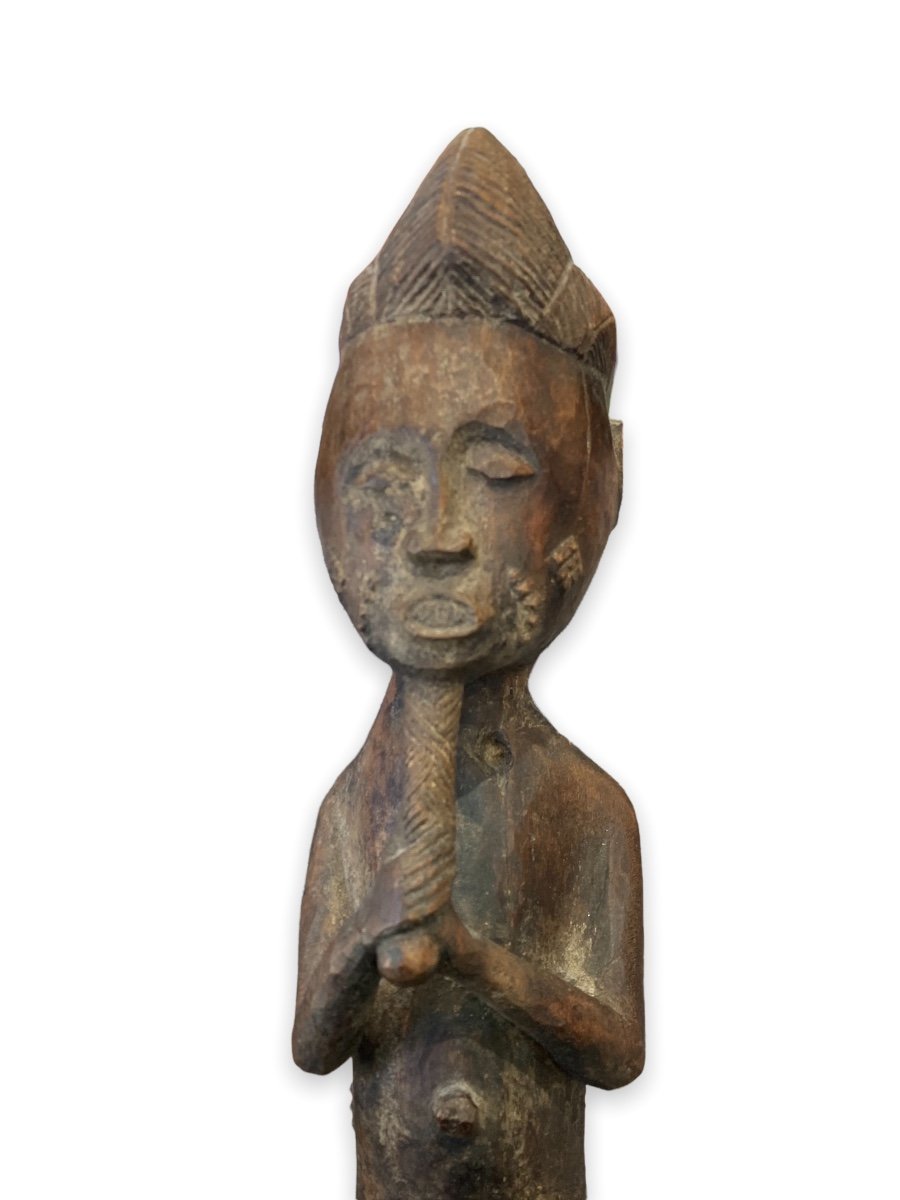 Statue Africaine Figure D’ancêtre En Bois Exotique-photo-1