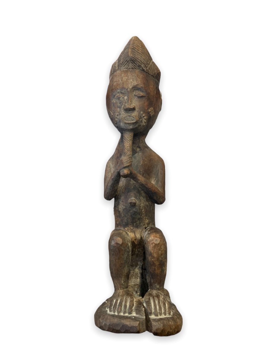 Statue Africaine Figure D’ancêtre En Bois Exotique
