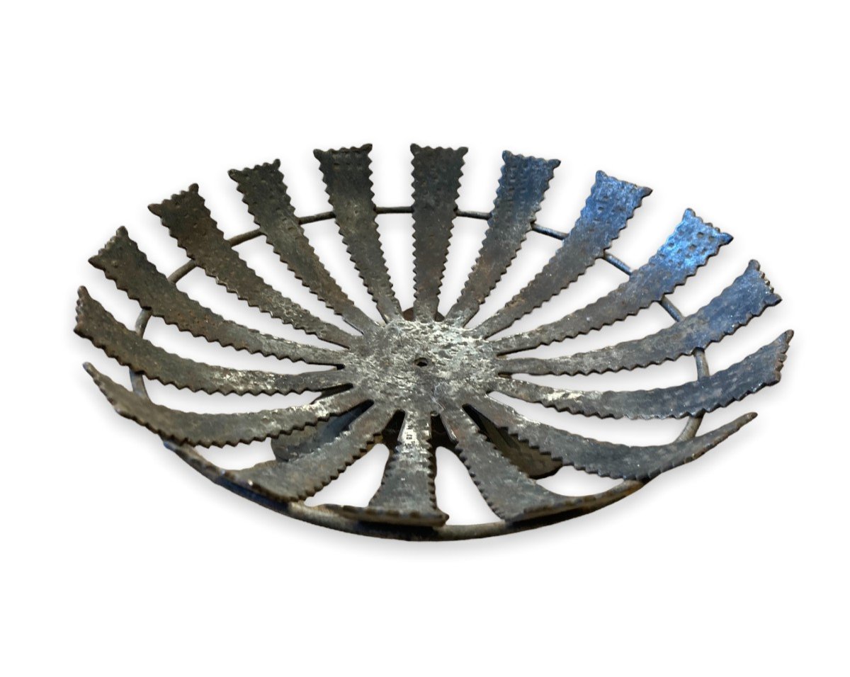 Large Modernist Iron Dish