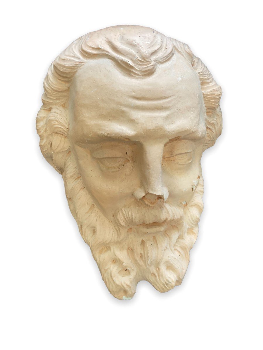 Huge Antique Style Plaster Head-photo-4