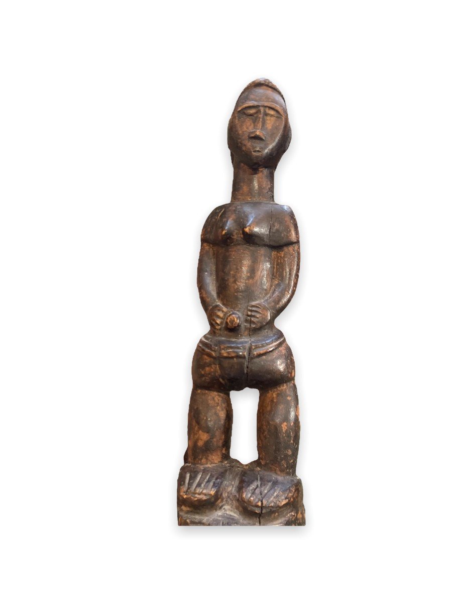 Statue Africaine Figure d'Ancêtre En Bois Exotique-photo-7