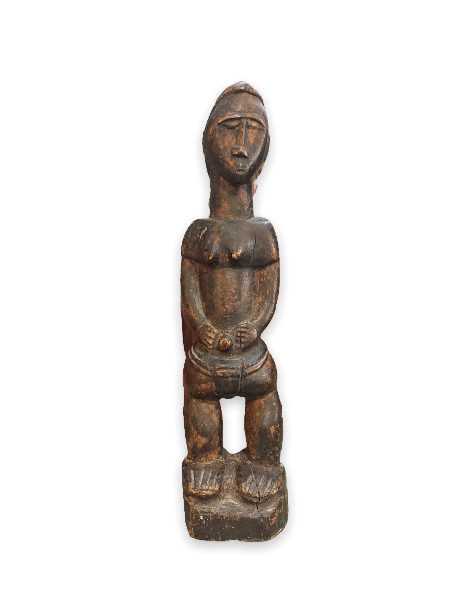 Statue Africaine Figure d'Ancêtre En Bois Exotique