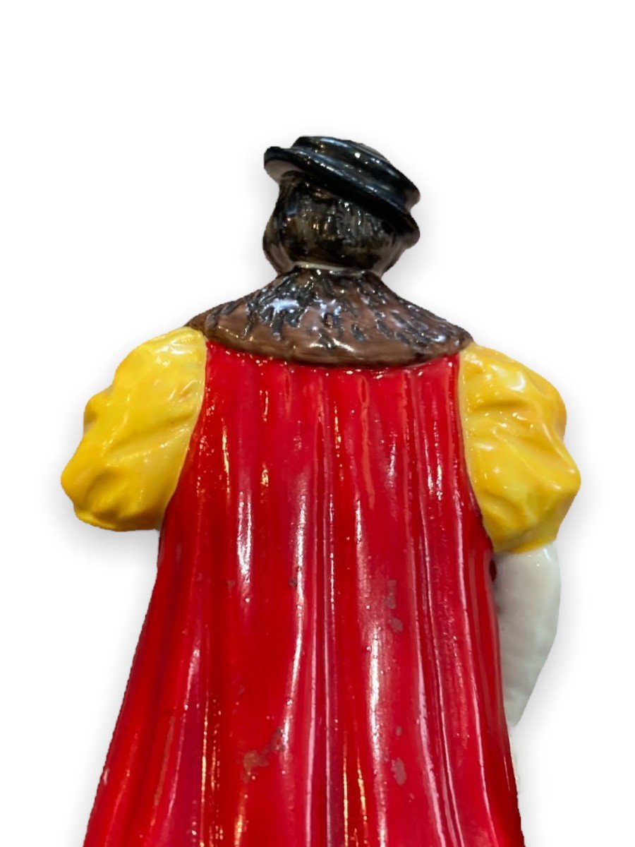 Henri VIII Polychrome Porcelain Subject Marked Below-photo-2