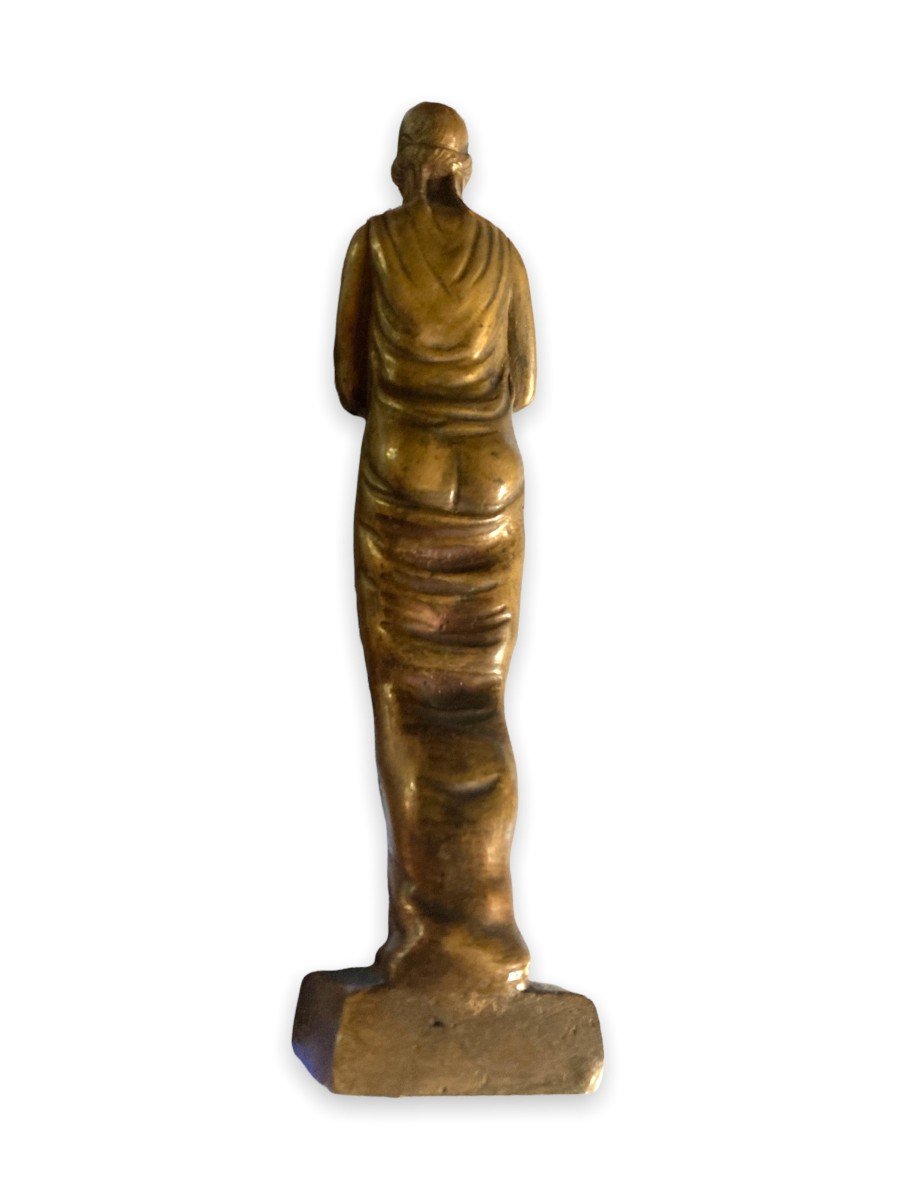 Erotica Bronze Callipyge Woman Dressed In Antique-photo-7