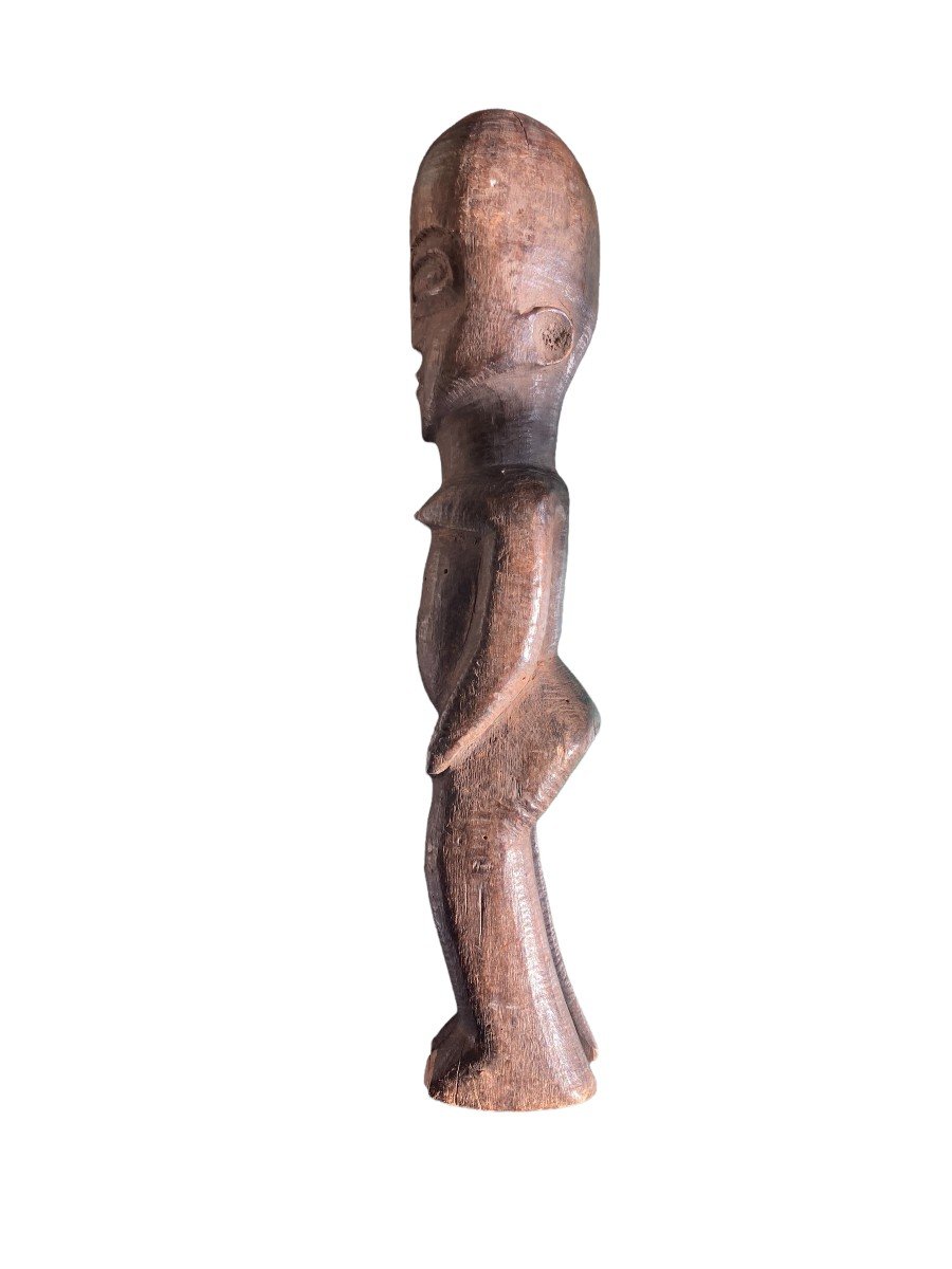 Statue Africaine Figure d'Ancêtre En Bois Exotique-photo-3