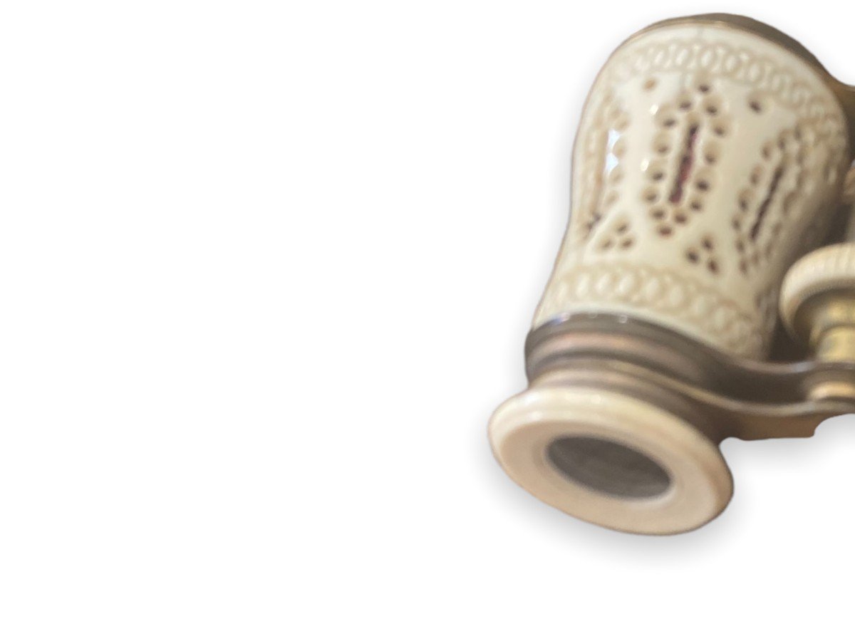 Engraved Bone Travel Or Theater Binoculars-photo-2