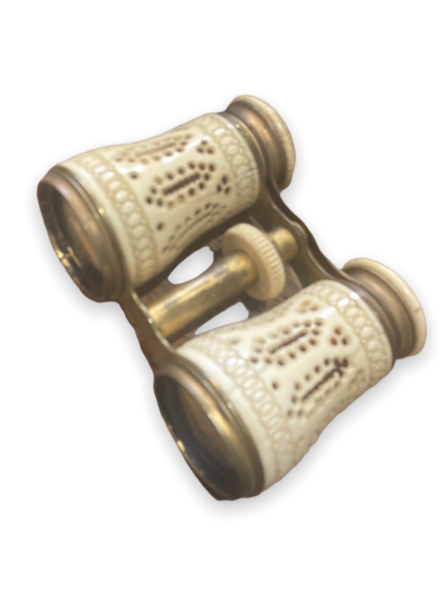 Engraved Bone Travel Or Theater Binoculars-photo-4