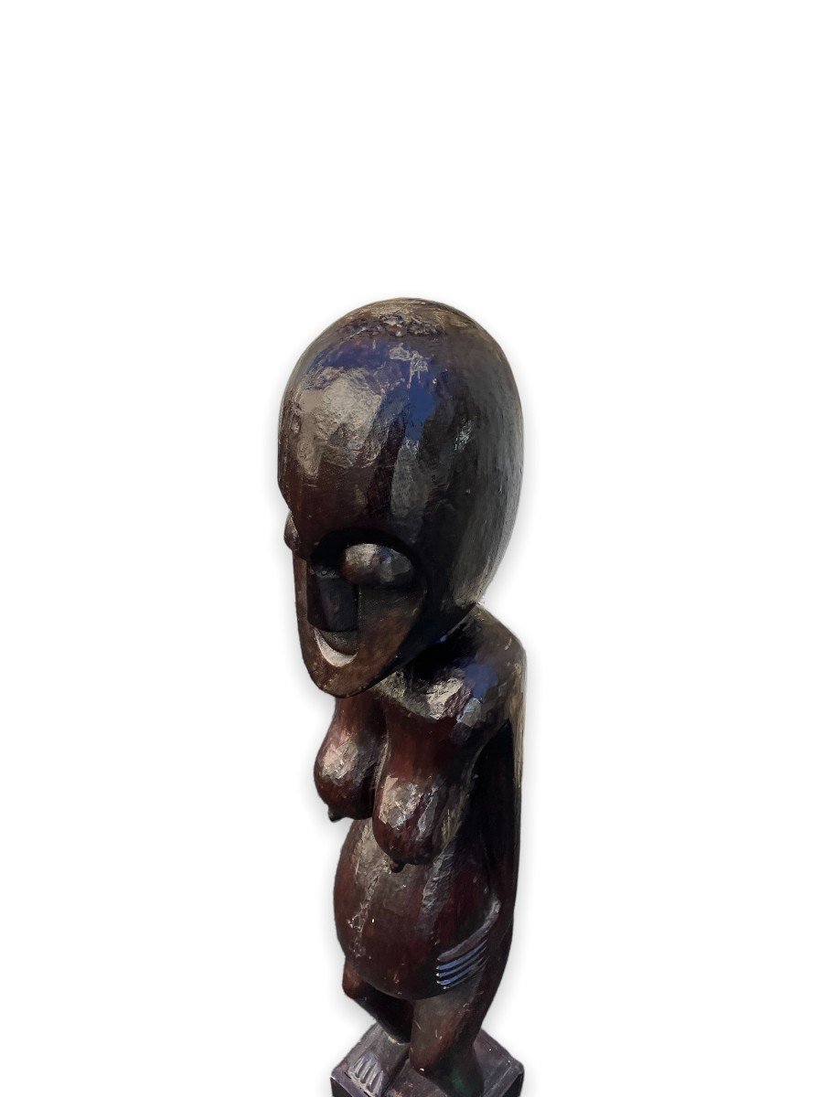 Large African Fertility Deity In Exotic Wood-photo-2