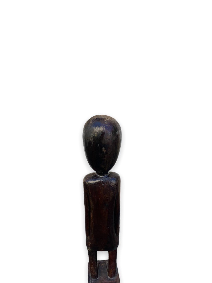 Large African Fertility Deity In Exotic Wood-photo-3