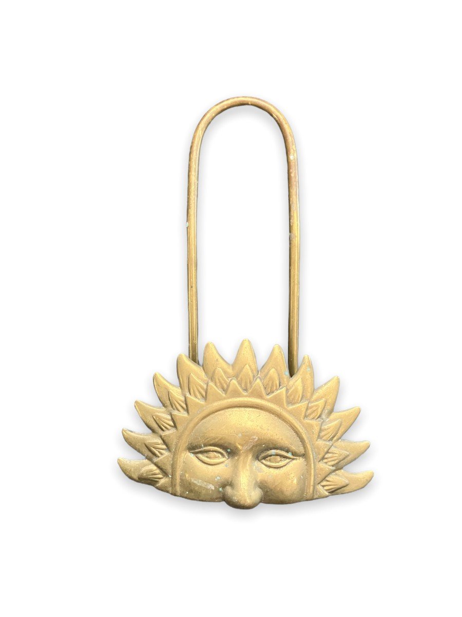 Porte-lettres Soleil En Bronze Doré