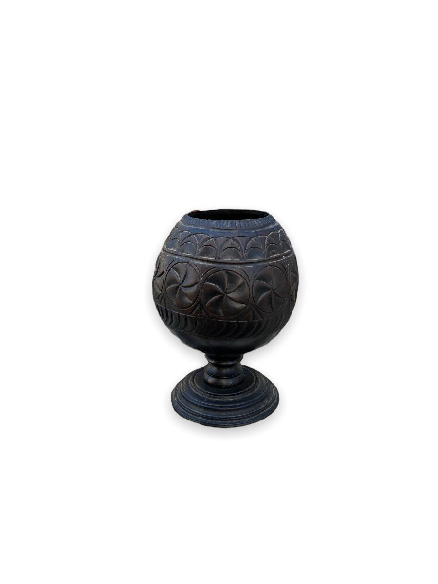 Gobelet / Coupe De Bagnard En Noix De Coco gravée-photo-4