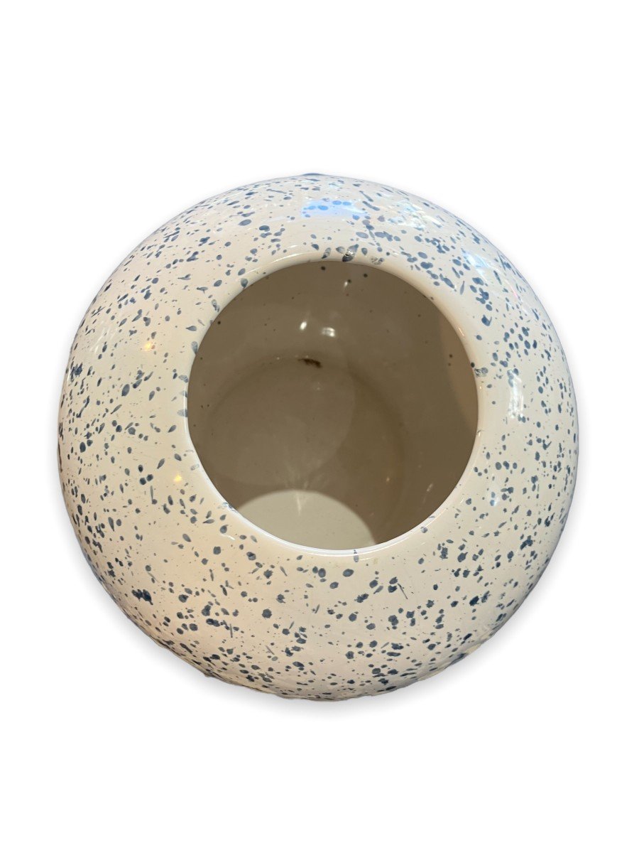 Sia Vase Boule Tacheté En Céramique -photo-1