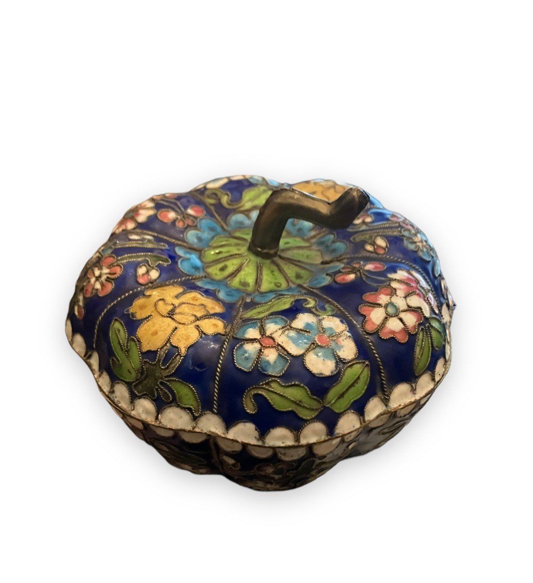 Squash Box In Cloisonne Enamels China 1930